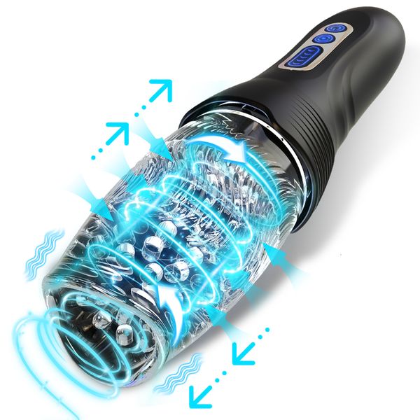 Masturbatori HESEKS Masturbatore automatico maschile Rotazione Masturbazione Adulti Gawk Sex Toys Beni per il 2024_voghion.com