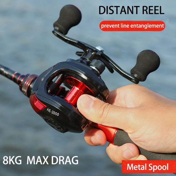 Baitcasting-Rollen LINNHUE Reel 6372 1 8 kg Max Drag Fishing für Barsch in Meeresumgebung 48 Stunden Zubehör 230824