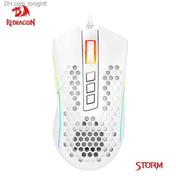 Redragon Storm M808 USB Oyun Fare Kablolu RGB Backlight 12400 DPI 9 Düğmeler Bilgisayar Gamer PC için Programlanabilir Optik Fareler Q230825