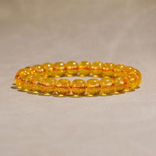 Amarelo Quartzose Jade Elástico Frisado Pulseira Para Unissex Designer Pulseiras Bangle Designer Bangles Para Mulheres Mulheres Jóias Designer Jóias Jóias Preciosas