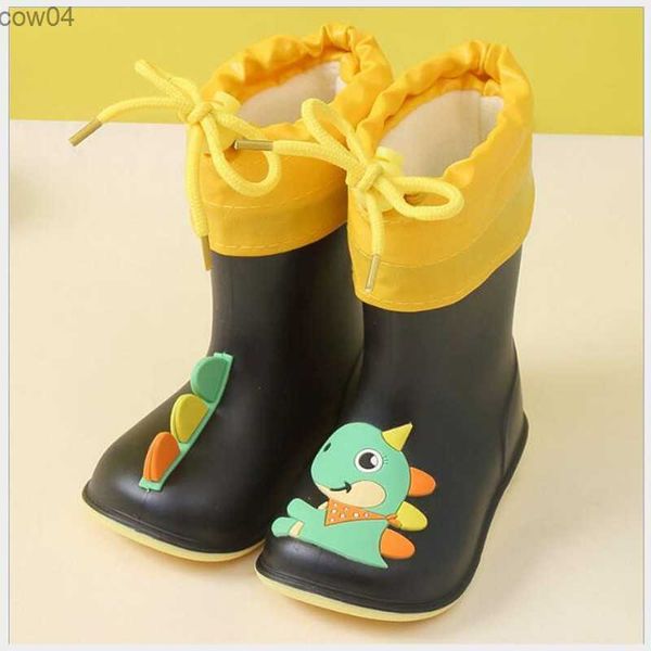 Сапоги новейшая девушка Rainboots Классическая водонепроницаемая детская обувь детские дождевые сапоги ПВХ резиновые ботинки детская детская вода обувь мальчика дождь L0825