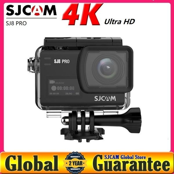 Câmeras à prova de intempéries SJCAM SJ8 Pro Series 4K 60FPS WiFi Capacete remoto Câmera de ação Ambarella Chipset 4K 60FPS Ultra HD Extreme Sports DV 230825