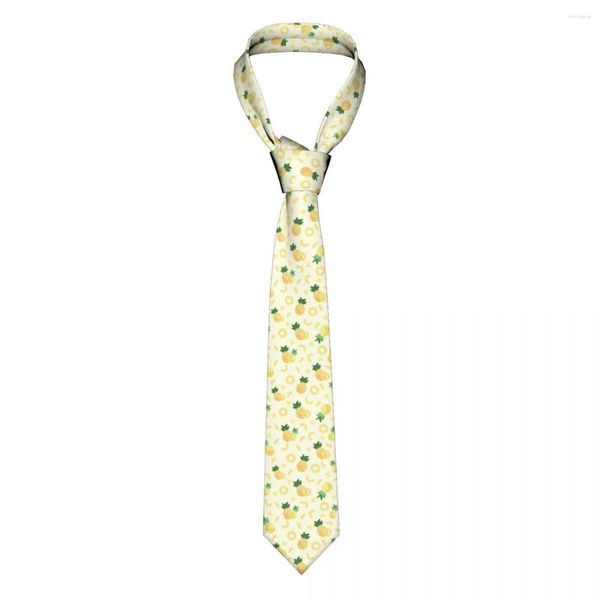 Papillon Ananas Frutta estiva Uomo Donna Cravatte Skinny Poliestere 8 Cm Cravatta stretta per l'uso quotidiano Gravatas Accessori da sposa