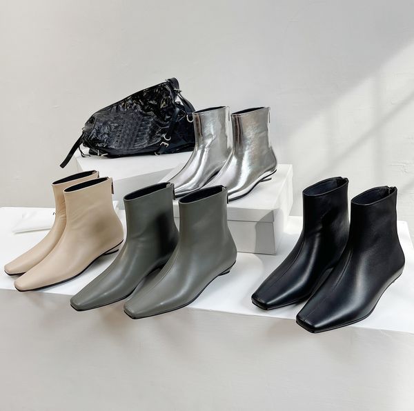 Городской ботинок chelsea andold angle designer suede galfskin Женщины расколотые пальцы на ногах коренастые каблуки моды