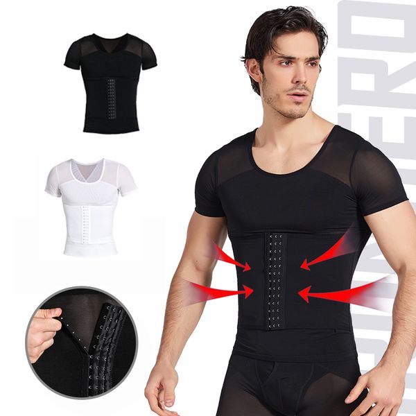 Bel karın şekillendirici erkekler shapewear üstleri vücut şekillendiricileri erkek spor salonu kuşak gömlek erkekler karın göbek kontrolü zayıflama yelek corest bel antrenör fanila 230824