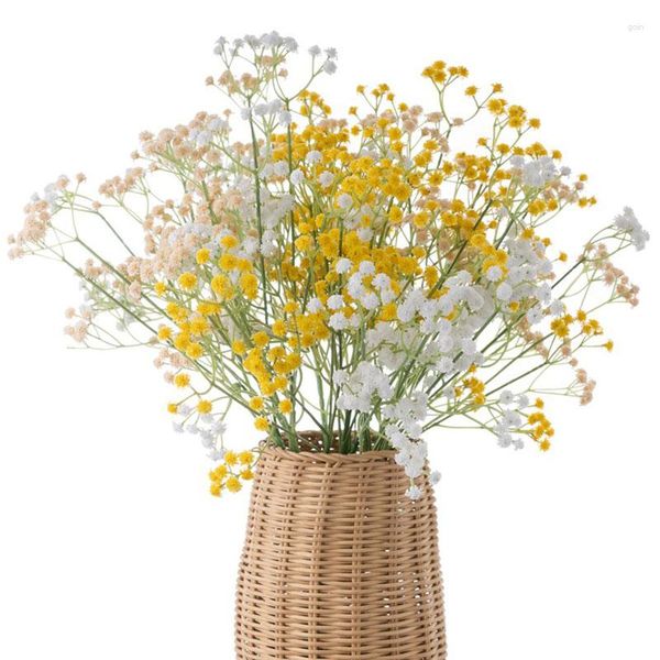 Dekorative Blumen, künstliche Kunststoff-Blume, handgefertigt, Babysbreath, gefälschte Pflanze, Gypsophila, Blumenarrangement für Hochzeit, Zuhause, Tischdekoration, Blumenstrauß