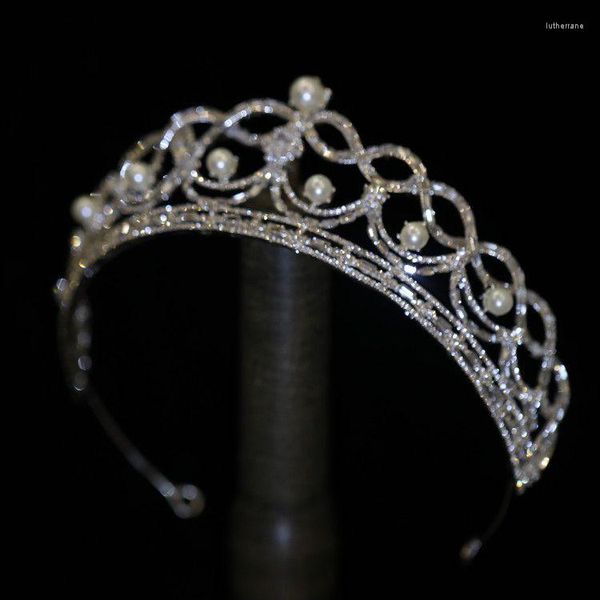 Fermagli per capelli Strass da sposa Diademi Novia Accessori da sposa per principesse Graziosa corona reale