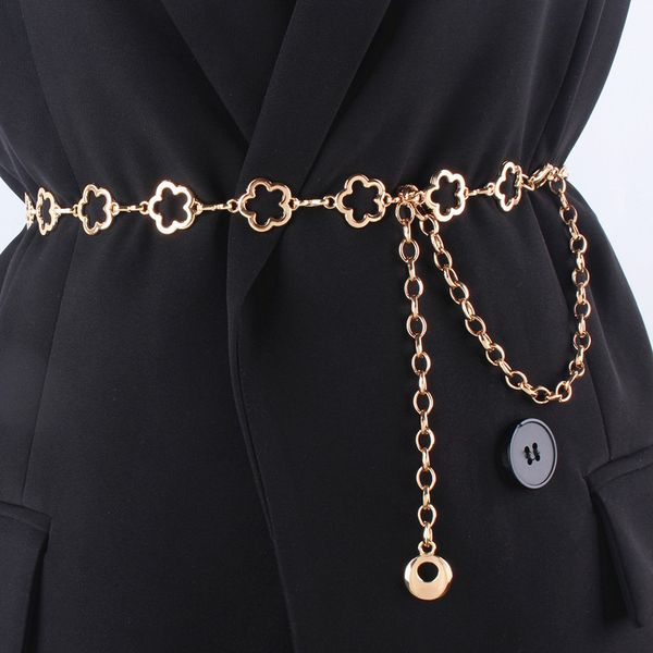 Taille Kette Gürtel Metall Blets Für Frauen Einfache Vintage Silber Goldene Hip Hop Designer Mode Dekoration Kleid Damen Weibliche Strap 230825