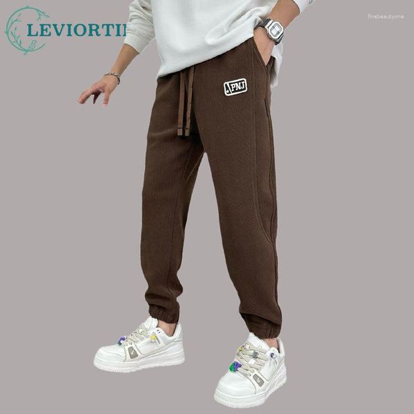 Pantaloni da uomo Autunno Jogging Pantaloni sportivi Baggy Moda Casual Allentato Boao Velluto Coulisse Colore solido Harajuku Pantaloni sportivi