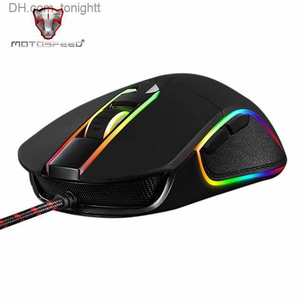 Motospeed V30 RGB Programming 3500 DPI Gaming Gamer Mouse USB -компьютер, зажиженные оптическими мышами, дыхание с подсветкой для ПК Q230825