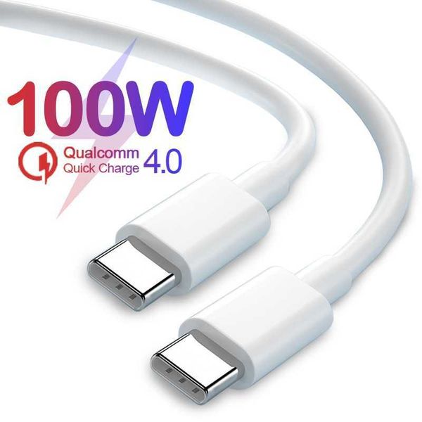 Pd 100w porta dupla tipo c 480mbps cabo de linha de sincronização de dados rápida para laptop notebook celular hkd230825. HKD230824