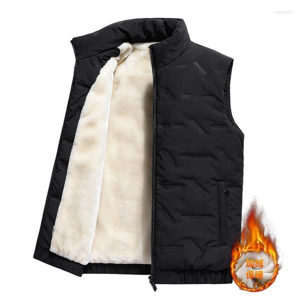 Coletes masculinos outono e inverno para baixo colete 2023 algodão quente undershirt ombros cavalo clipe jaqueta homens