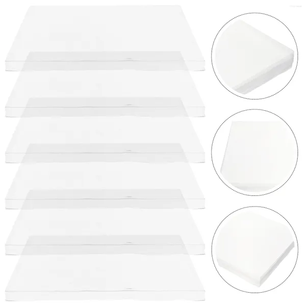 Sacos de armazenamento 6 pcs claro para bandeja de organizador de jóias tampas de poeira exibição transparente de plástico