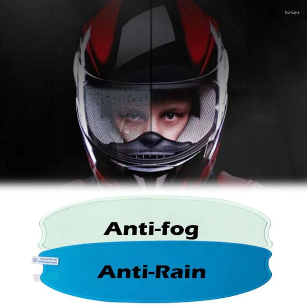 Motorradhelme 2 Stück Helm Anti-Fog Regenfeste Klarfilmlinse Langlebiger Nano-Beschichtungsaufkleber Sicherheitsfahrzubehör