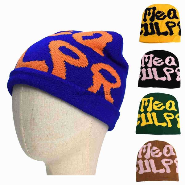 Beanie/Skull Caps Testa larga allentata di alta qualità Unisex Inverno Morbido caldo cotone cashmere Lavorato a maglia Beanie Hat Cable Knit Plain Berretti L0825