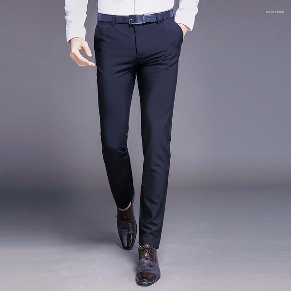 Abiti da uomo Moda Pantaloni da completo da uomo di alta qualità Pantaloni dritti Primavera Autunno Pantaloni casual da lavoro classici maschili lunghi Slim Fit a figura intera