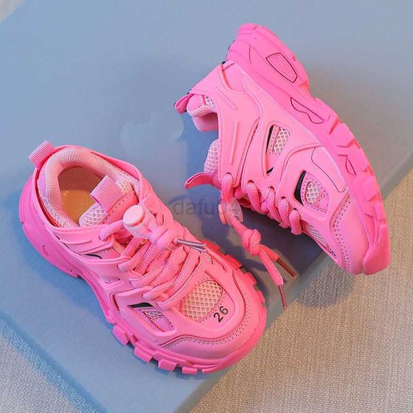 Scarpe da ginnastica invernali per bambini scarpe casual primavera fascia elastica rosa sneakers per bambini ragazzi ragazze scarpe sportive antiscivolo per bambini scarpe da ginnastica tenis L0825