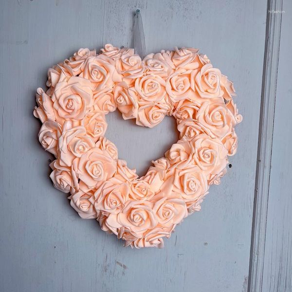 Декоративные цветы День Святого Валентина любовь сердце дверь венок для вечеринки для домашнего свадебного признания предложение романтического свадебного букета