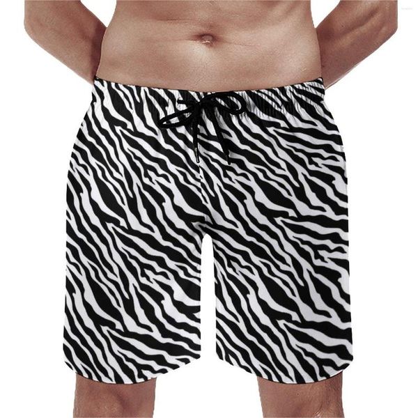 Pantaloncini da uomo Zebra Stripe Board Estate Stampa animalier Abbigliamento sportivo Pantaloni corti da spiaggia Uomo Quick Dry Grafica divertente Taglie forti Costume da bagno