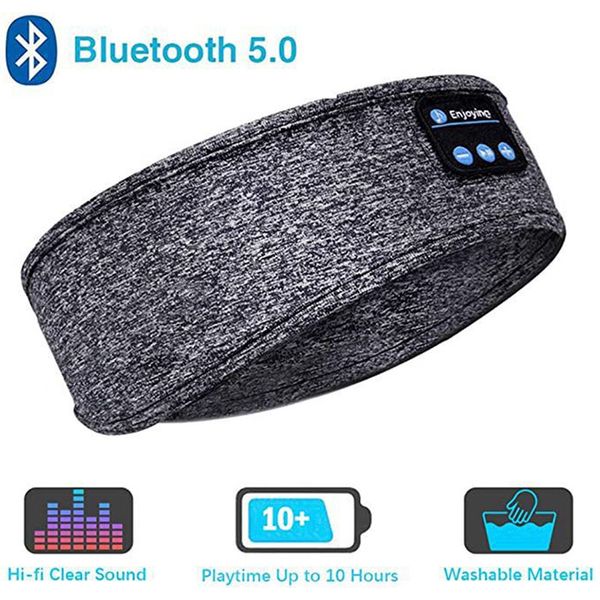 Sem fio bluetooth fone de ouvido banda dormir fone de ouvido música macio elástico confortável esportes bandana música fone