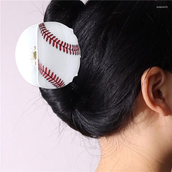 Grampos de cabelo basquete futebol beisebol garra y2k acrílico grande clipe moda acessórios decorativos para gota