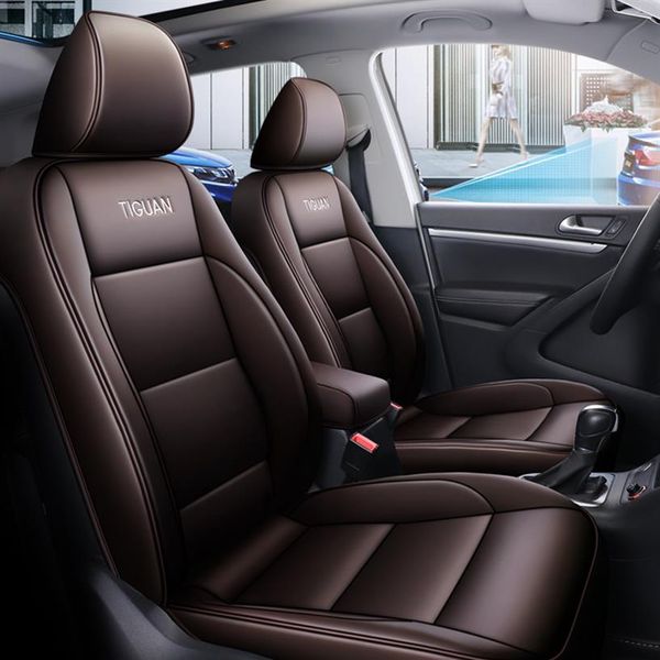 Marka Özel Araba Koltuğu Kapakları Fit Volkswagen Tiguan 5 koltuk için fermuar ile su geçirmez220g