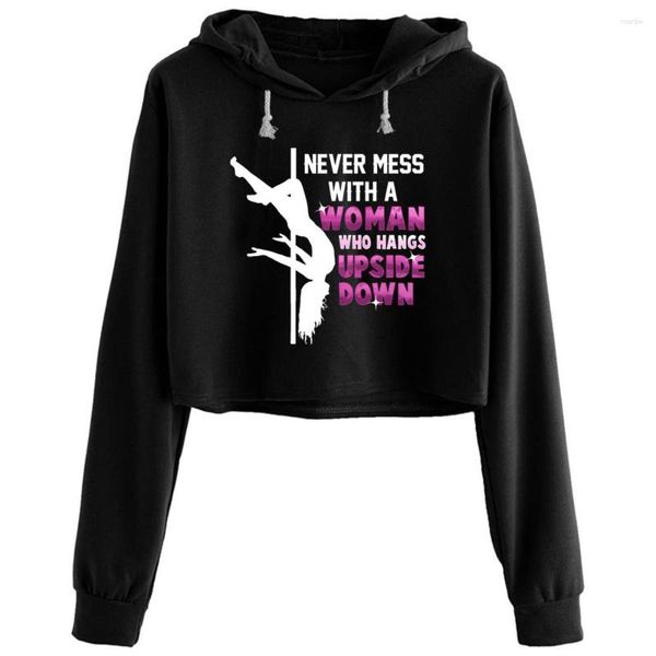 Damen Hoodies Pole Dance Fitness Crop Frauen Ästhetische Kpop Koreanische Y2k Pullover Für Mädchen