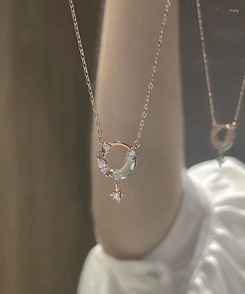 Ketten Sterling Silber Halskette Für Frauen 999 Echte Sommer Licht Luxus Minderheit Xingyue Schlüsselbein Kette Hals