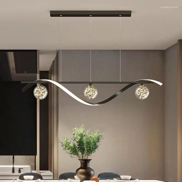 Lampadari Modern Glass Ball LED Lampadario Minimalista Soggiorno Sala da pranzo Cucina Lampade a sospensione Decorazione domestica Lampada a sospensione