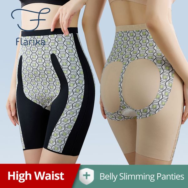 Cintura barriga shaper flarixa 3d cintura alta barriga emagrecimento calcinha mulheres controle de barriga shapewear pós-parto bunda levantador emagrecimento shorts corpo shaper 230824