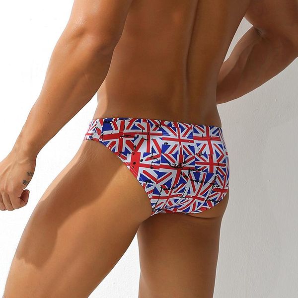 costumi da bagno biancheria da uomo a bassa vita a bassa nuoto bandiera biancheria intima sexy spiaggia bikini antiempty da nuoto surf pantaloncini