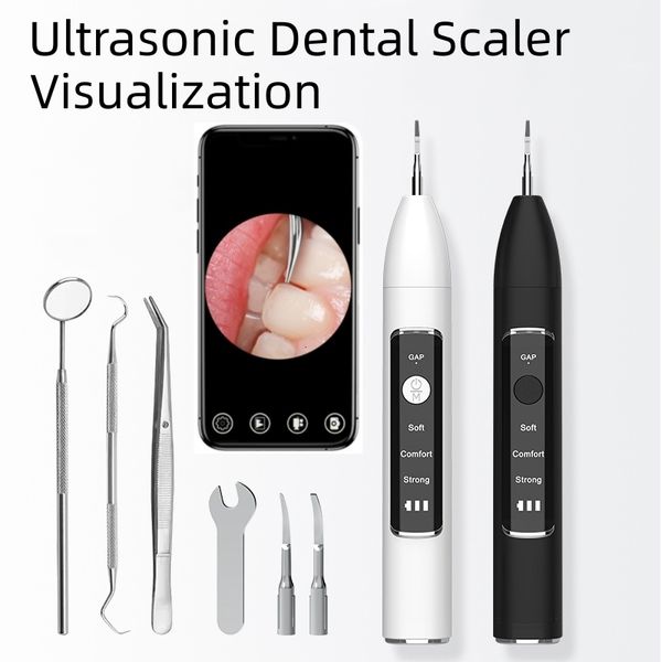 Outra higiene oral ultra-sônica elétrica dental visual dentes branqueamento com câmera HD cálculo tártaro removedor ferramentas limpador dente mancha 230824