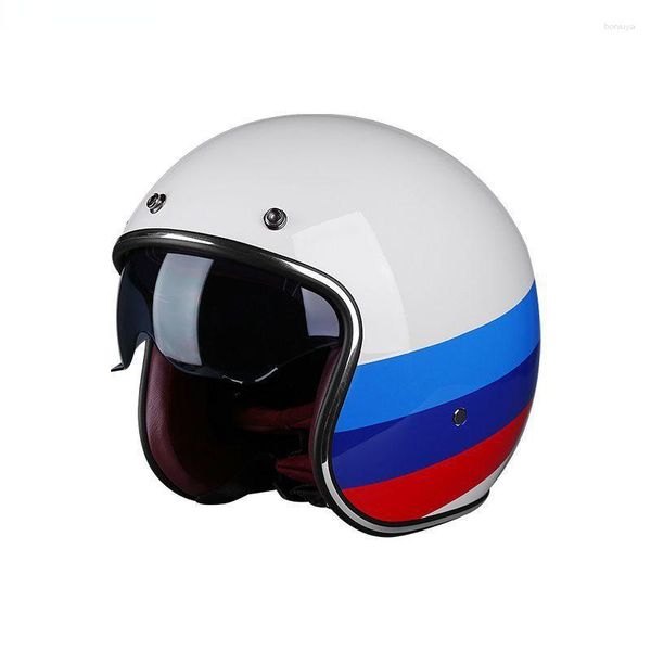 Capacetes de motocicleta meia capa capacete preto unisex retro personalizado capacete confortável respirável destacável borda motores sisak