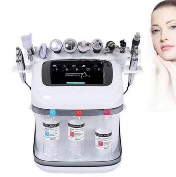 Dispositivo per la rimozione dei punti neri sottovuoto 10 in 1 H2o2 Hydro Facials Beauty Machine Oxygen Jet Peel Attrezzatura per la bellezza