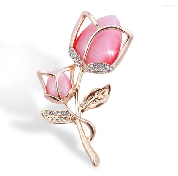 Herrenanzüge 005 Luxus Designer rosa Rose Brosche Mode Corsage Damen Pins Kleidung Accessoires Freunde Rucksack Hut Hemd Revers Schmuck
