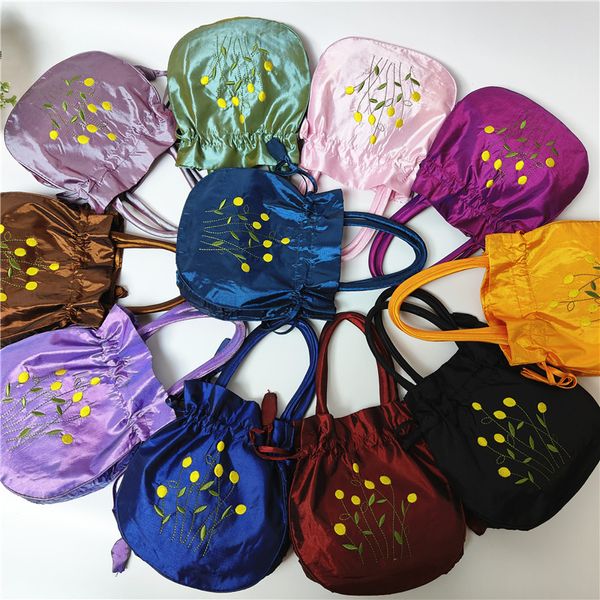 Festa Fabor Presente Moda Mão Bordada Bolsas De Seda Estilo Étnico Embreagens Sacos Da Moda Hanfu Mulheres Bolsa Carteiras Jewerly Saco De Armazenamento