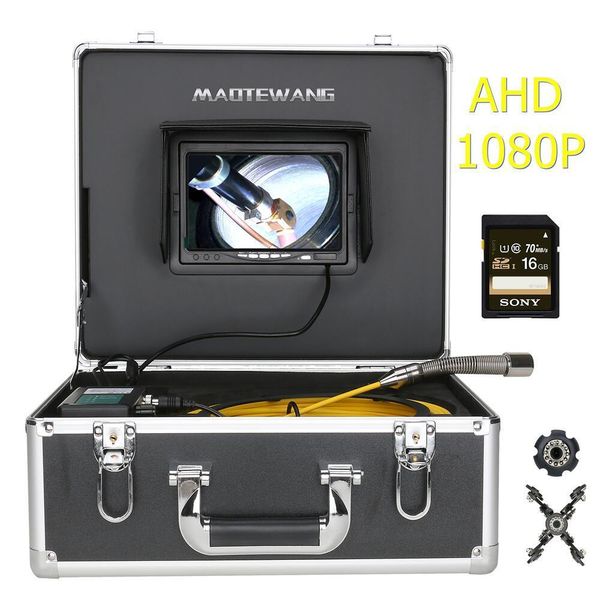 Fischfinder MAOTEWANG DVR 7-Zoll-Monitor Kanalrohrinspektionsvideokamera IP68 AHD 1080P Abflussrohr Industrie-Endoskopsystem 230825