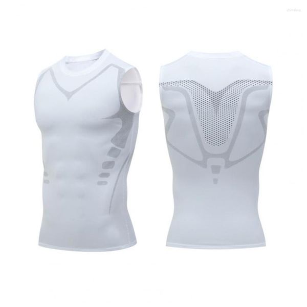 Camisetas sin mangas para hombre, chaleco calado, transpirable, deportivo, de secado rápido, absorbente de sudor, Top elástico suave con para verano