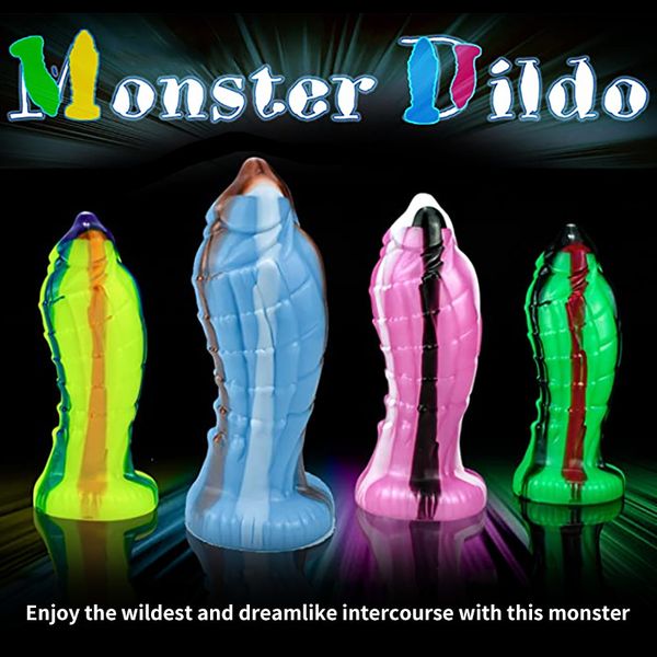 Vibradores / Dongs Silicone Realista Vibrador Forte Ventosa Vibrador Próstata Massageador Grande Butt Plug Dragão Grosso Vibrador Anal Sex Toys para Mulheres 230825