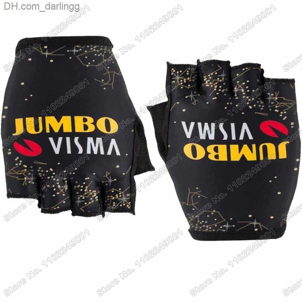 2023 Team Jumbo Visma Guanti da ciclismo Francia Tour Bicicletta Gel Mezze dita Guanto da uomo Maglie bici da strada MTB Guanti Ciclismo Maillot Q230825