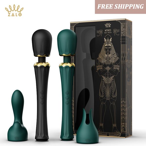 Vibratoren ZALO KYRO Big Magic Wand Japan Silikon Wasserdicht AV Vibrator Weibliche Power Massagegerät Frau Sex Spielzeug Klitoris Stimulation Shop 230824