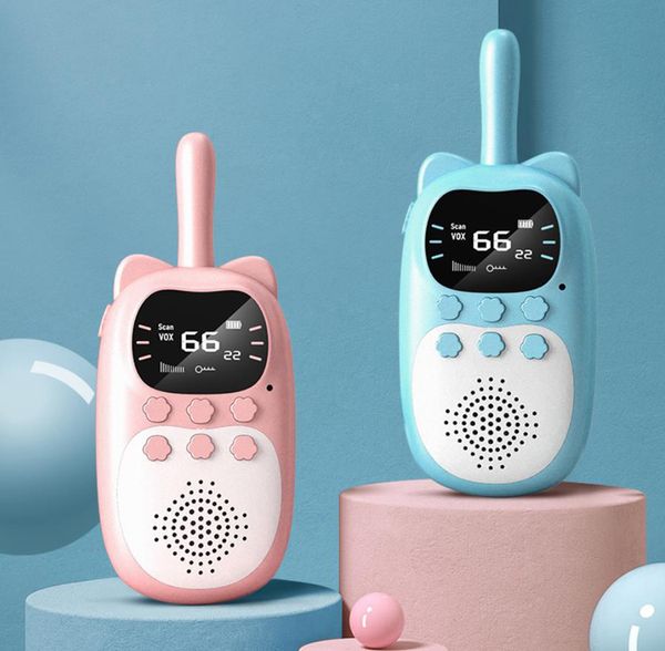 Walkie talkie 3KM 1000mAh ragazze ragazzi giocattoli ricaricabili mini portatile carino divertente citofono walkie talkie per bambini