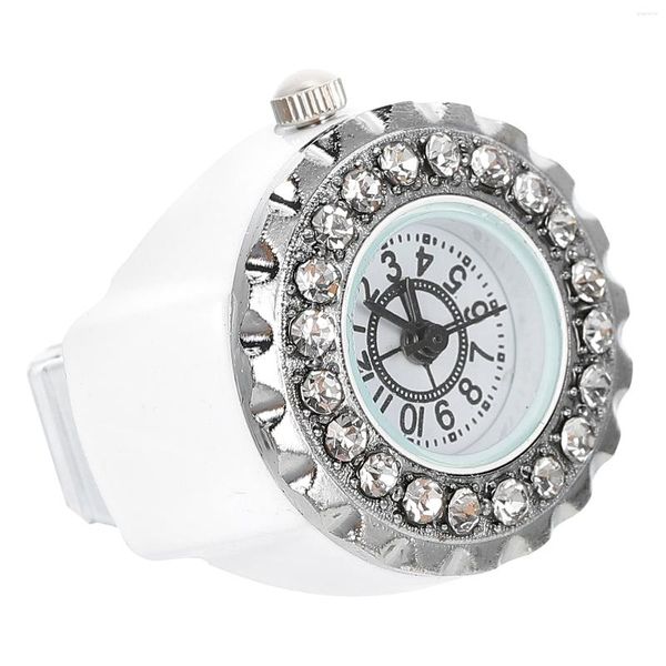 Orologi da parete Orologi vintage da uomo Anello decorativo da dito da donna Ciondolo elegante ragazzo bianco in acciaio inossidabile ragazza da donna