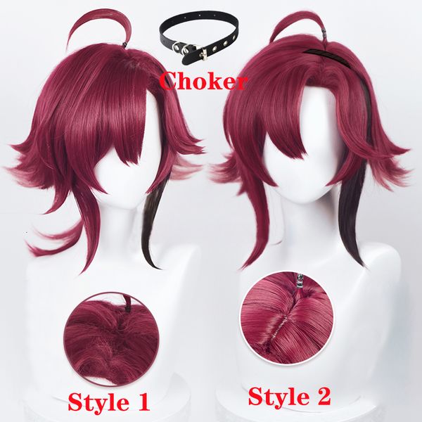 Косплей парики длиной 55 см шиканоин Heizou Cosplay Wig Game Genshin Impact Cosplay Gradient Heat Устойчивый