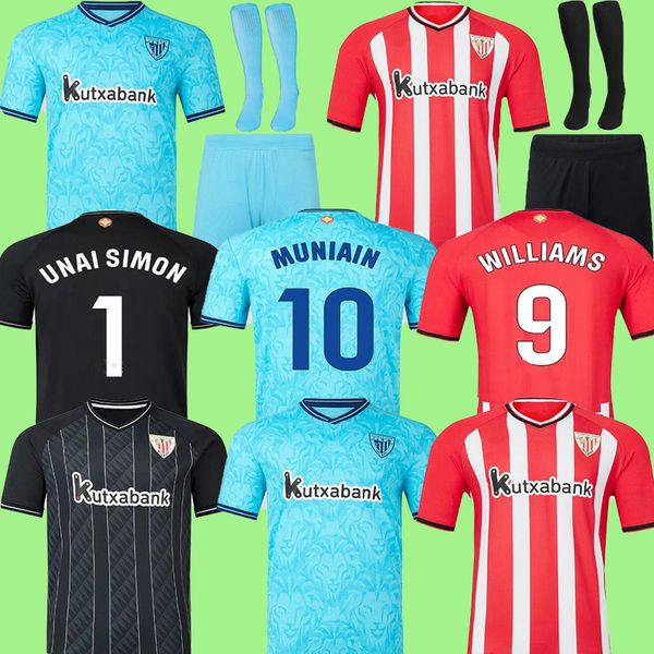 23 24 Club Bilbao Jerseys de futebol BERENGUER 2023 MUNIAIN Atlético WILLIAMS camisa de futebol RAUL GARCIA VILLALIBRE camiseta Sancet terceiro GK UNAI SIMON