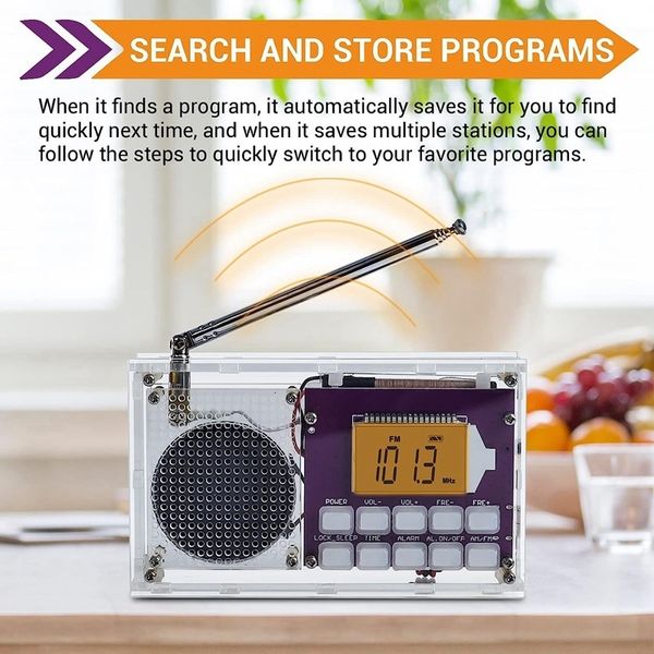 Telecamere resistenti alle intemperie Kit radio digitale fai-da-te Display LCD assemblare radio a onde corte Orologio per studenti STEM Learning Teaching 230825