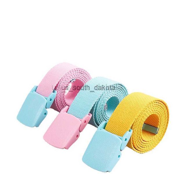 Gürtel Neue Kunststoff Schnalle Woven Canvas Gürtel Kind Kinder Leinwand Gürtel Für Jungen Mädchen Einstellbare Kinder Gürtel Jeans Hosen Studenten gürtel L0825