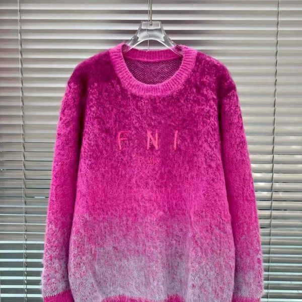 Mode Mohair Pullover gestrickt Sweatshirt Designer Stickerei Pullover warm Pullover Mantel Farbverlauf Langarm T-Shirt Mode Oversize Hoodie