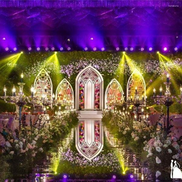 Fontes de festa 30m por rolo 1.2 m de largura peças centrais de casamento de luxo favorecem espelho prateado brilhante tapete corredores para decoração