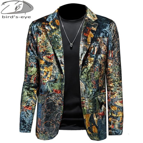 Ternos masculinos blazers moda masculina impressão de ouro noivo vestido de casamento ternos jaquetas masculino casual blazer masculino banquete de casamento high-end marca blazer 230824